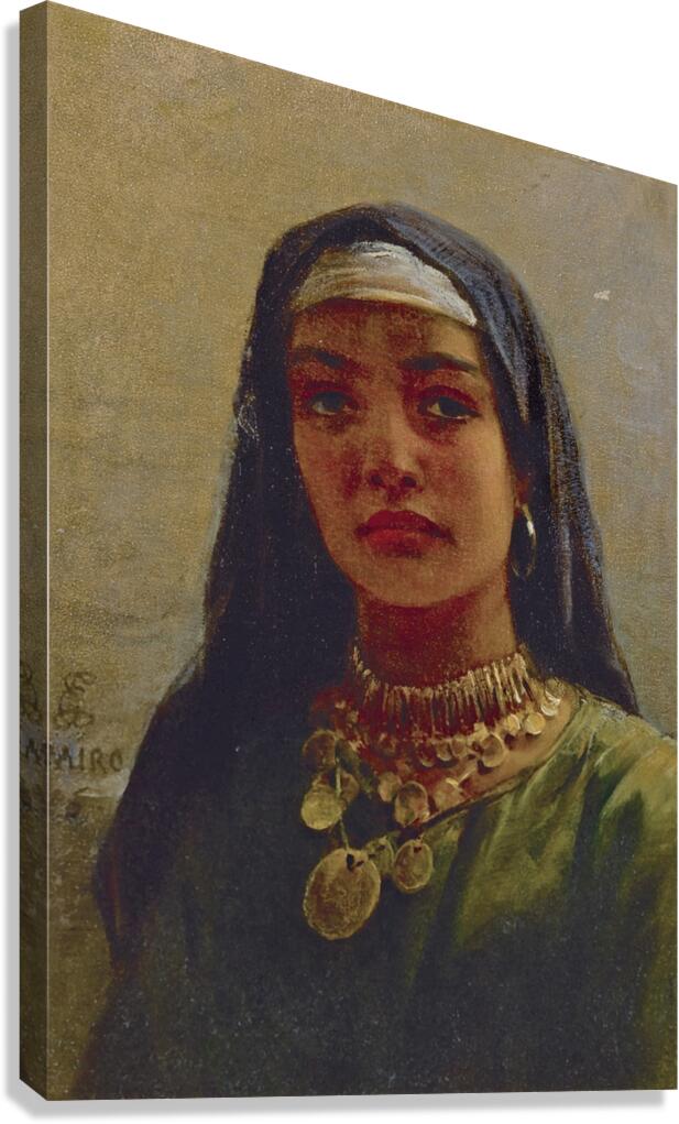 Egyptian Beauty [1875] by Edwin Long [1829–1891] Canvas Print