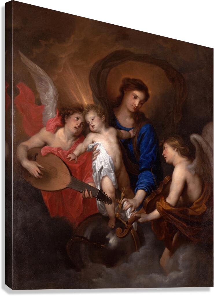 Virgin and Child with Music–Making Angels [ca. 1630] by Anthony van Dyck [1599–1641] Canvas Print