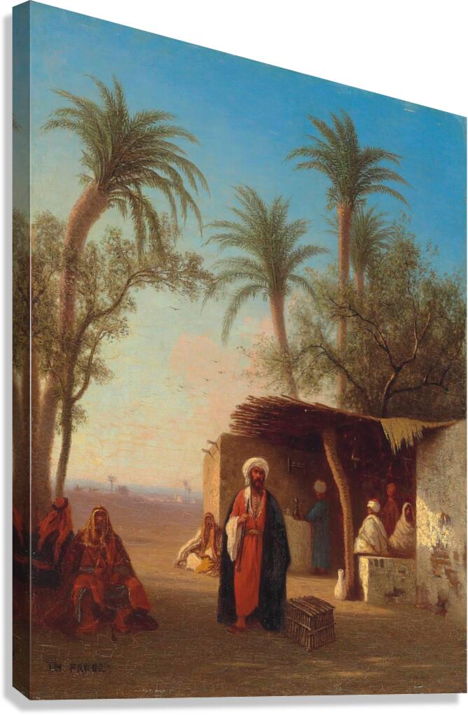 Village in the desert. Algeria by Charles Théodore Frère [1814–1888] Canvas Print