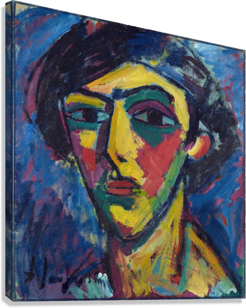 Head Of A Youth [1911] by Alexej von Jawlensky [1864–1941] Canvas Print