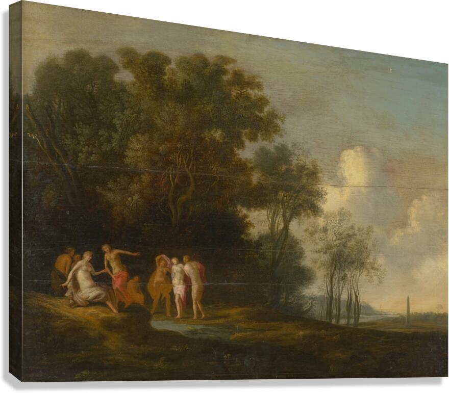 Diana and Callisto [1635–1645] by Dirck Dalens [1600–1676] Canvas Print