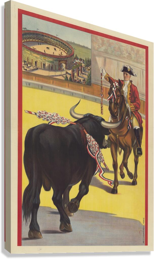 Toros en Toulouse [1914] by Imp. F. Champenois [19th–20th century] Canvas Print