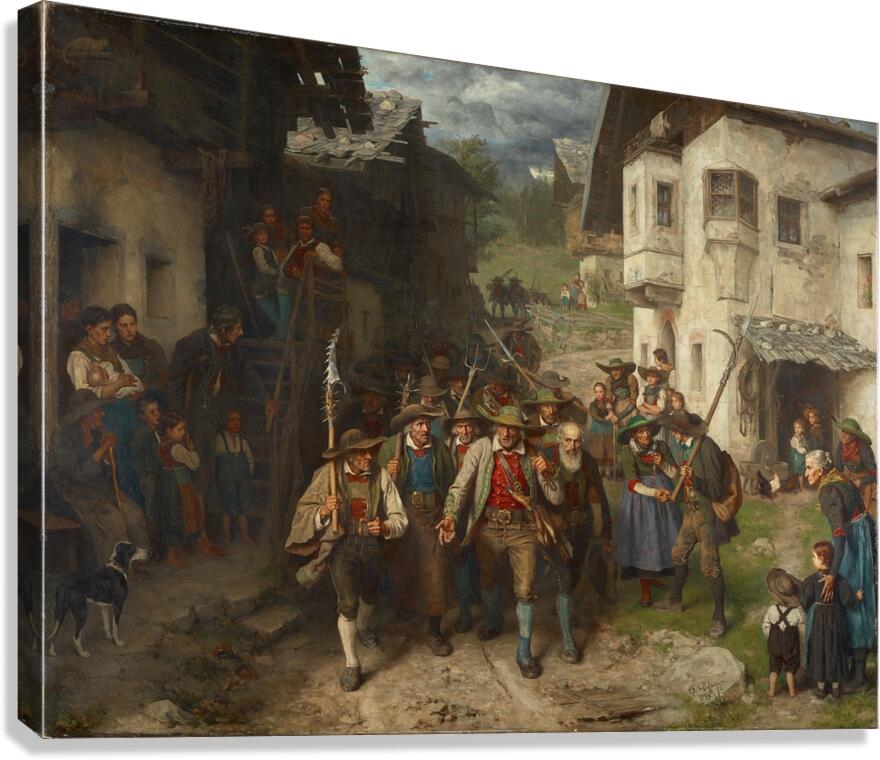 Das letzte Aufgebot [1874] by Franz von Defregger [1835–1921] Canvas Print