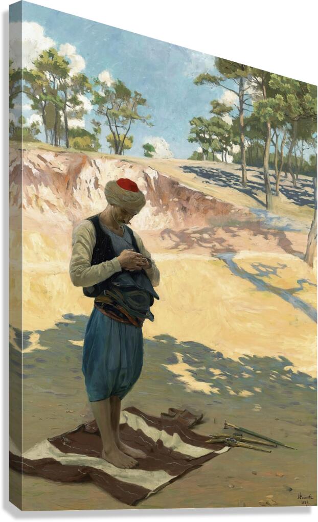 Praying by Stefano Farneti [1855–1926] Canvas Print