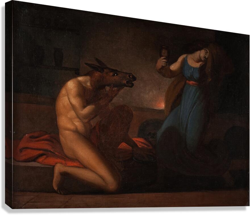 The Metomorphosis Of Lucius by C.F. Høyer [1775–1855] Canvas Print