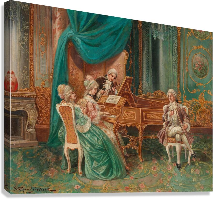 Musical Entertainment by Stephan Sedlacek [1868–1936] Canvas Print