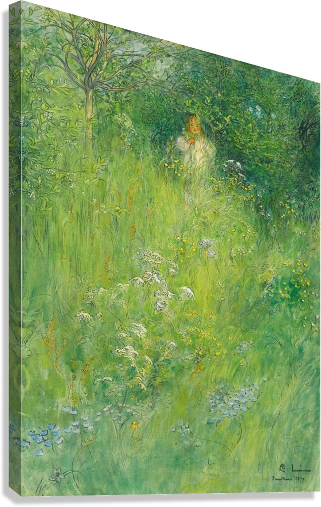 A Fairy [Kersti In The Meadow] [1899] by Carl Larsson [1853–1919] Canvas Print