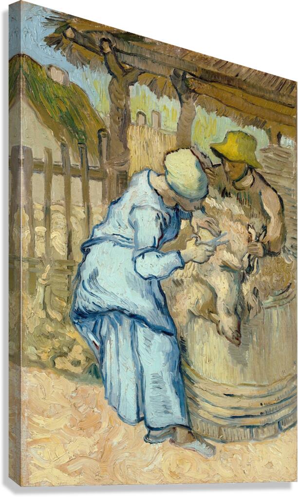 The Sheep–Shearer [After Millet] by Vincent van Gogh [1853–1890] Canvas Print