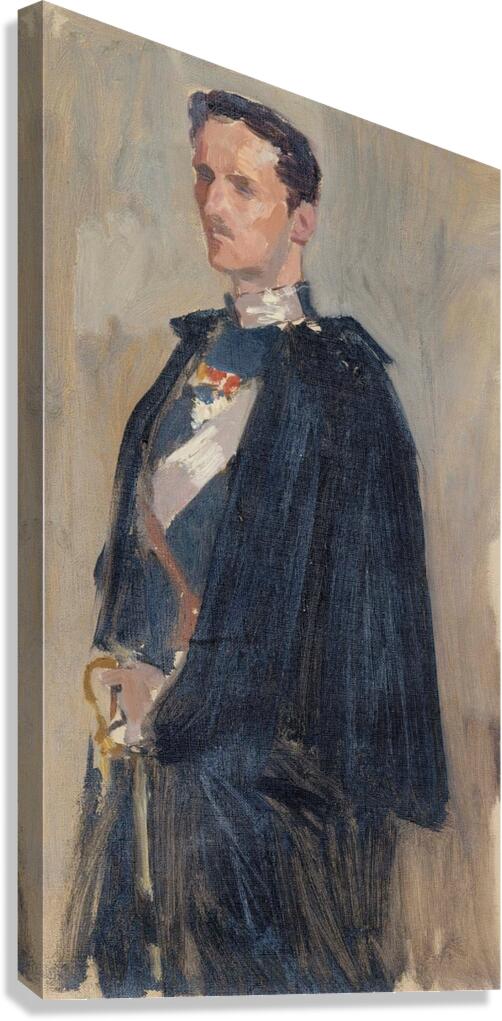 Skecth for the Portrait of Prince Carl [1890–1895] by Albert Edelfelt [1854–1905] Canvas Print