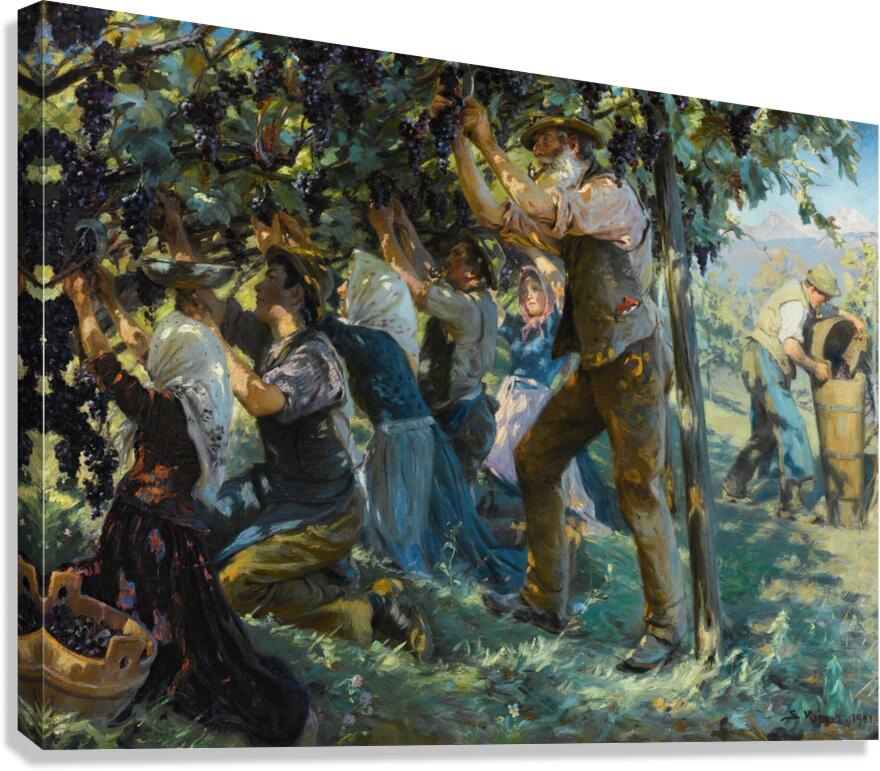 Wine Harvest In The Tyrol [1901] by Peder Severin Krøyer [1851–1909] Canvas Print