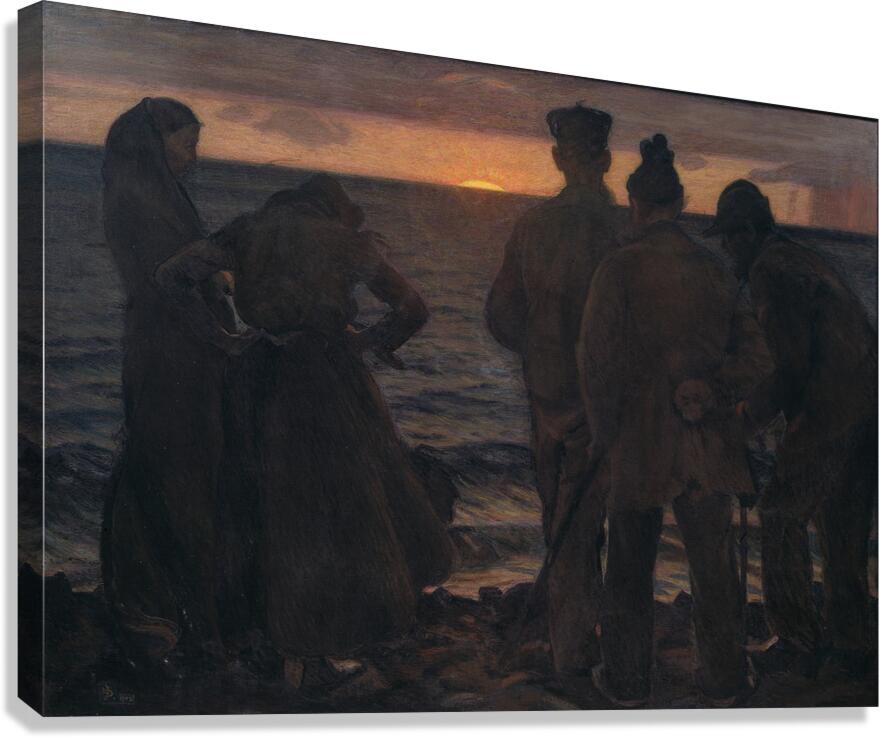The Old People by the Beach [1903] by Richard Bergh [1858–1919] Canvas Print