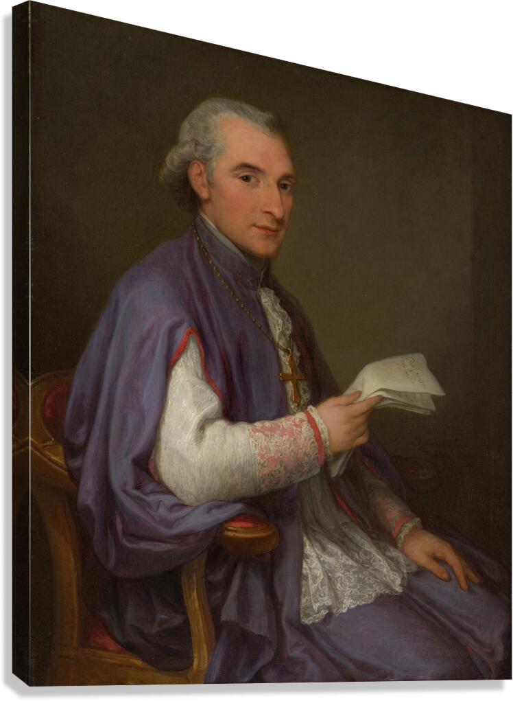 Monsignor Giuseppe Spina [1756–1828] [1798] by Angelica Kauffmann [1741–1807] Canvas Print