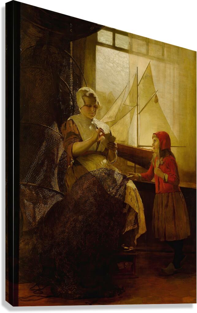 The Card Game by Eduard Charlemont [1848–1906] Canvas Print