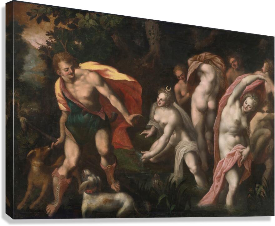 Diana And Acteon by Joseph Heintz The Elder [1564–1609] Canvas Print