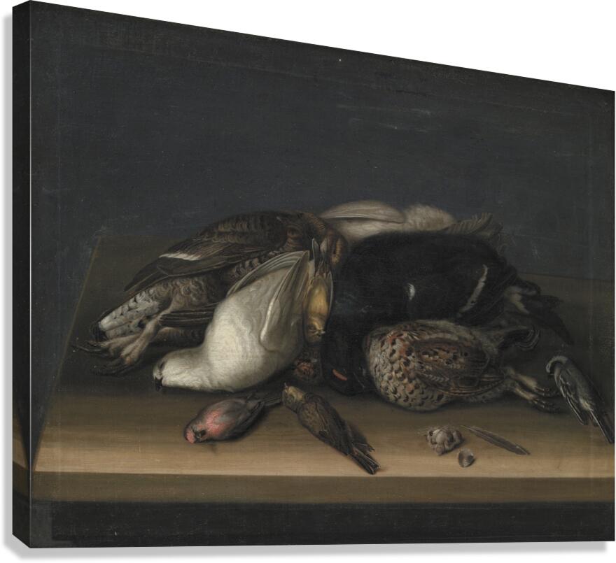 Wildfowl On A Wooden Table [1648–1681] by Jacob Biltius [1633–1681] Canvas Print