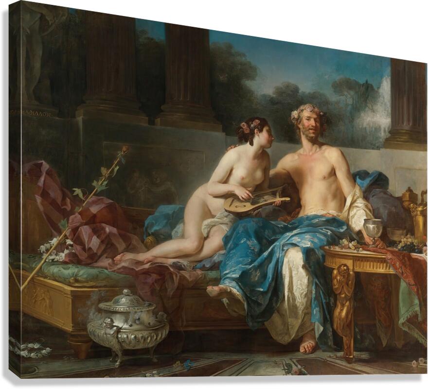 The Pleasures Of Anacreon by Jean Bernard Restout [1732–1797] Canvas Print