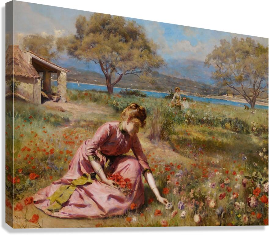 The First Spring [1890] by Julius Leblanc Stewart [1855–1919] Canvas Print