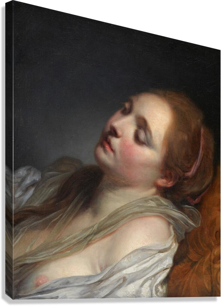 The Dreamer [About 1765–1769] by Jean–Baptiste Greuze [1725–1805] Canvas Print