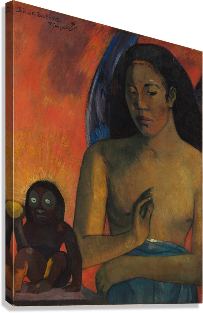 Poèmes barbares [1896] by Paul Gauguin [1848–1903] Canvas Print