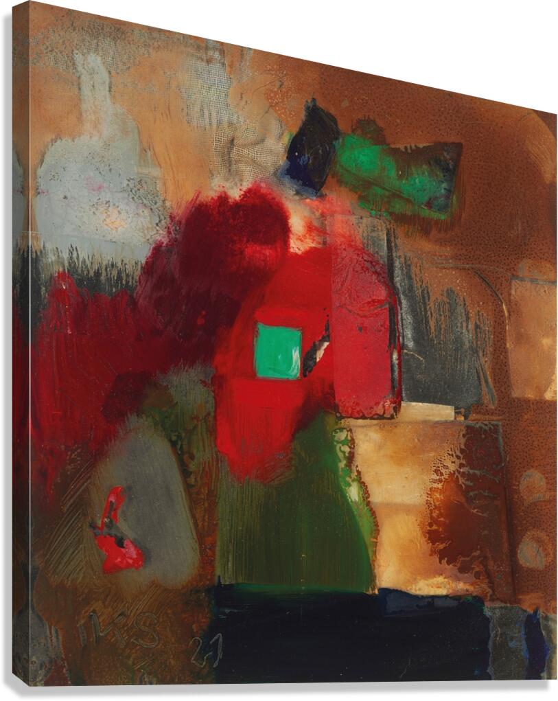 Grünviereck [1921] by Kurt Schwitters [1887–1948] Canvas Print