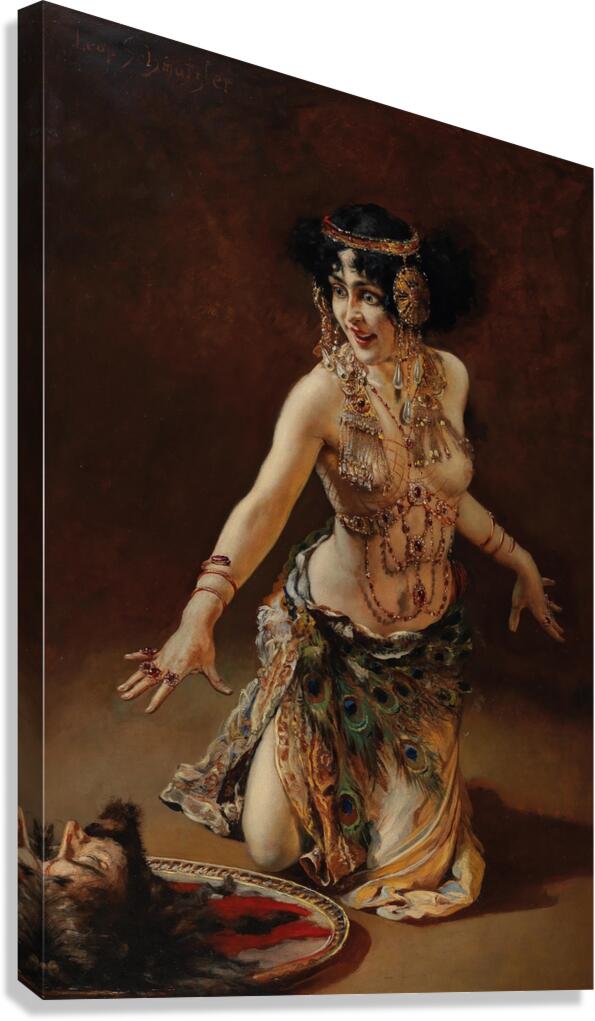 Lili Marberg as Salome [c. 1905] by Leopold Schmutzler [1864–1941] Canvas Print