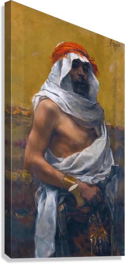 An Arab Man by Joaquín Agrasot [1836–1919] Canvas Print