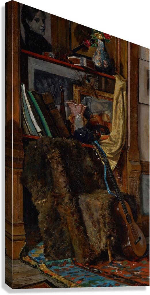 The Bachelor Boudoir [Corner of the Studio] [1883] by Charles J. Fiscus [1861–1884] Canvas Print