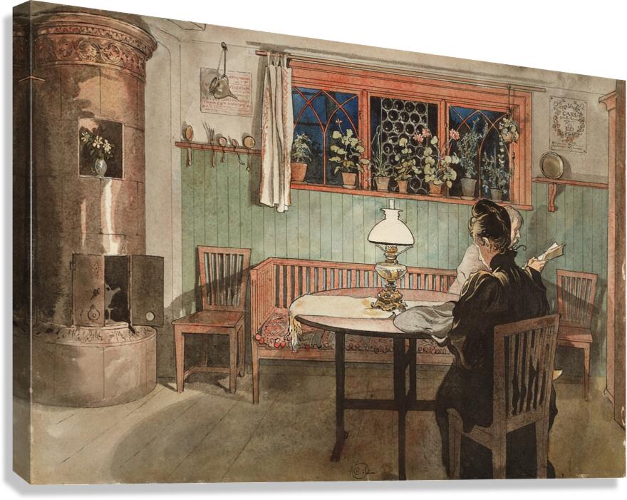When the Children have Gone to Bed by Carl Larsson [1853–1919] Canvas Print