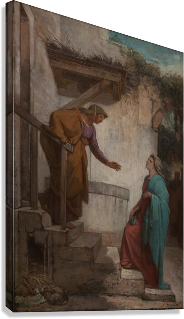 La Visitation [1872] by Jules–Joseph Meynier [1826–1903] Canvas Print