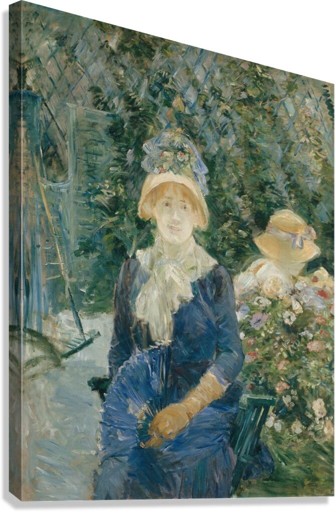 Woman in a Garden [1882–83] by Berthe Morisot [1841–1895] Canvas Print