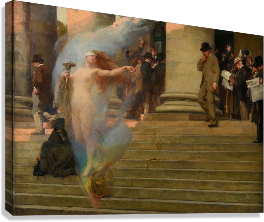 La Fortune passe [1895] by Albert Pierre–René Maignan [1845–1908] Canvas Print