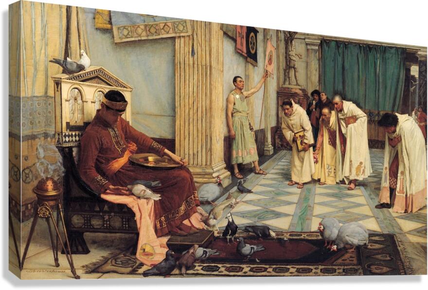 The Favourites Of The Emperor Honorius [circa 1883] by John William Waterhouse [1849–1917] Canvas Print