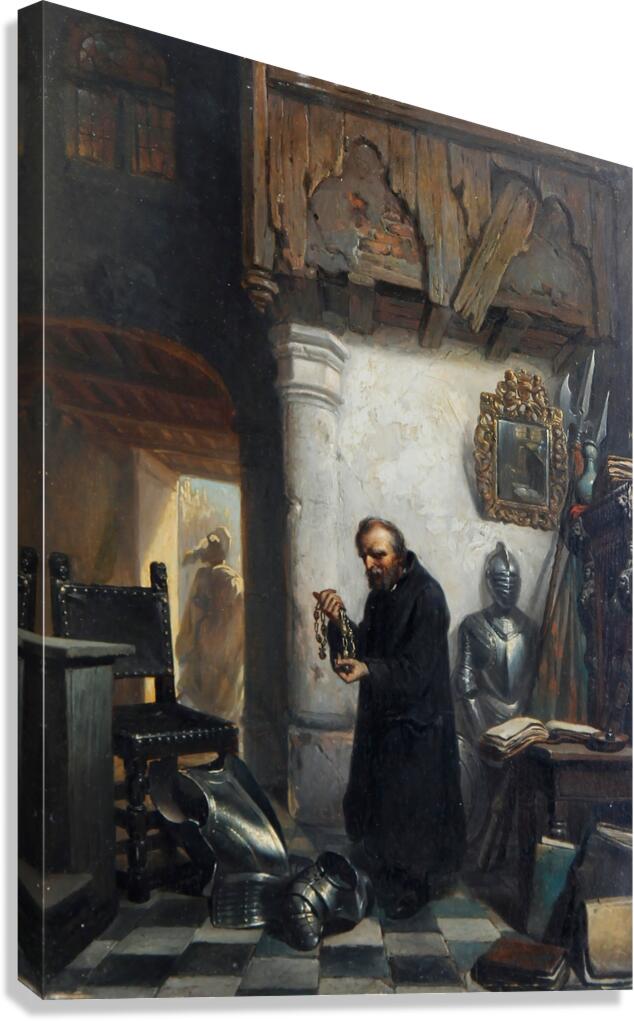 Lies The Arms Dealer by Josef Hendrik Hubert [1821–1865] Canvas Print