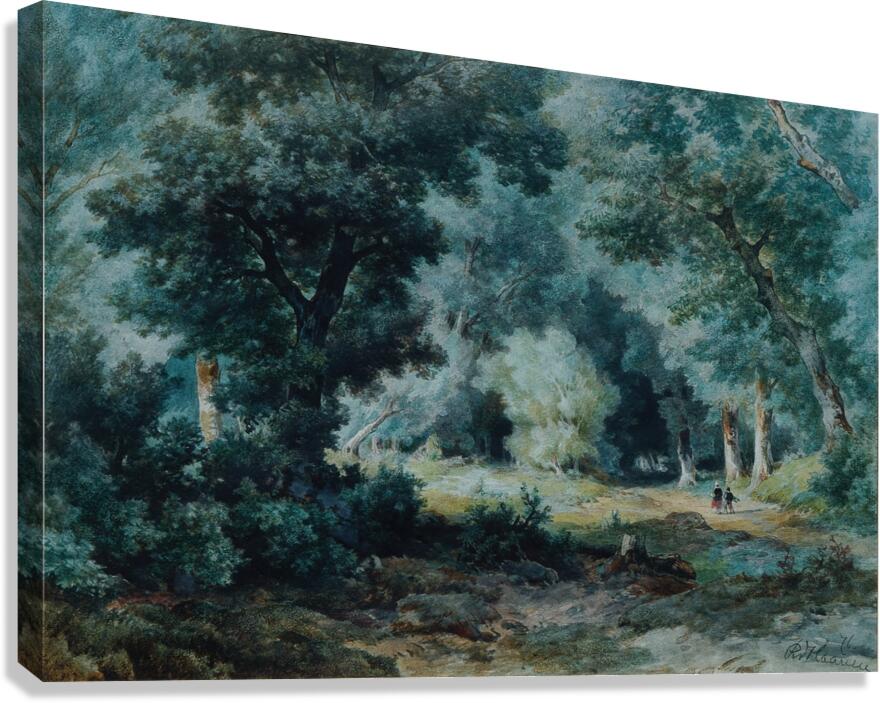 Waldinneres [1876] by Remigius Adrianus van Haanen [1812–1894] Canvas Print
