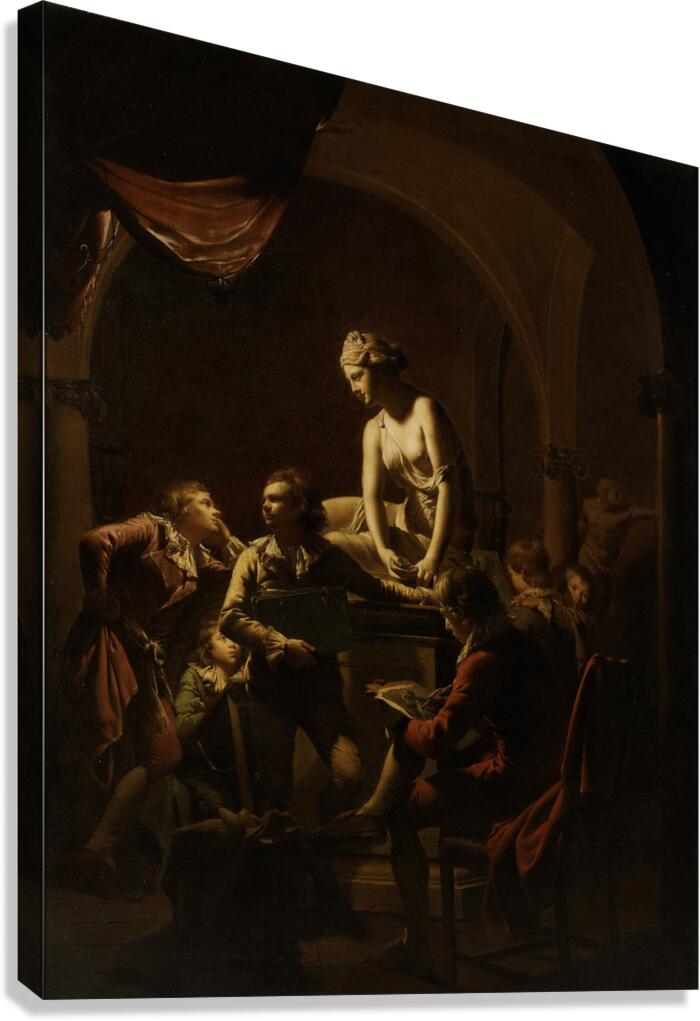 Academy By Lamplight by Joseph Wright of Derby [1734–1797] Canvas Print