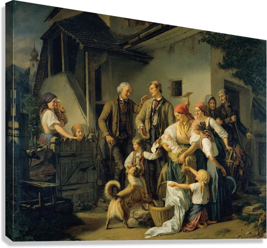 Der Findling [1851] by Ferdinand Mallitsch [1820–1900] Canvas Print