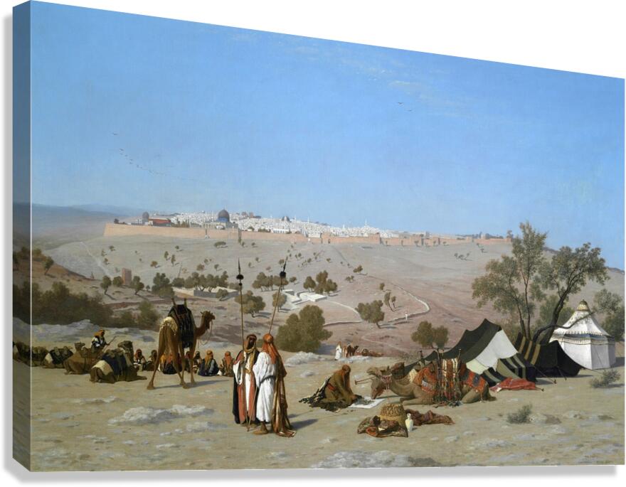 Jerusalem from the Mount of Olives [by 1880] by Charles Théodore Frère [1814–1888] Canvas Print