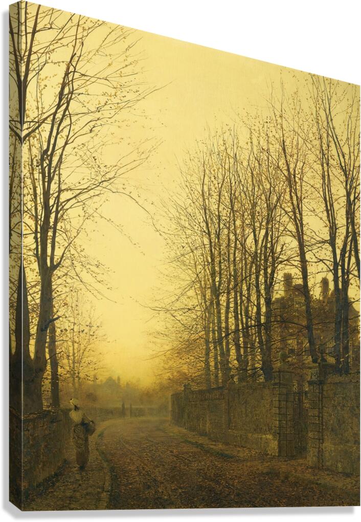 Late Autumn [1886] by John Atkinson Grimshaw [1836–1893] Canvas Print