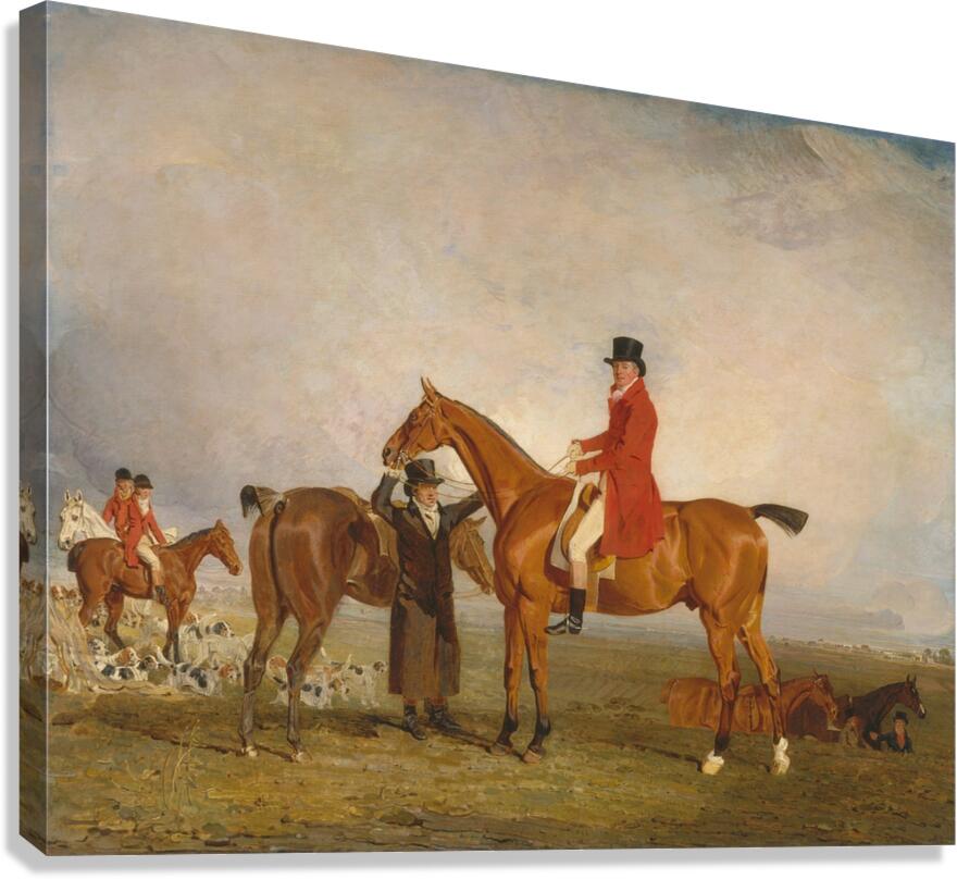 George. Marquess Of Huntly [Later 5th Duke Of Gordon]. On Tiny [1806–1807] by Benjamin Marshall [1768–1835] Canvas Print