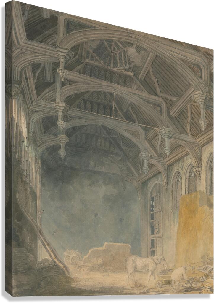 Interior of St. John’s Palace. Eltham [ca. 1793] by Joseph Mallord William Turner [1775–1851] Canvas Print