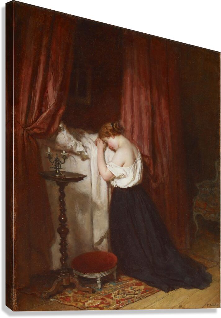 Evening Prayer [1863–1864] by Antoine–Émile Plassan [1817–1903] Canvas Print