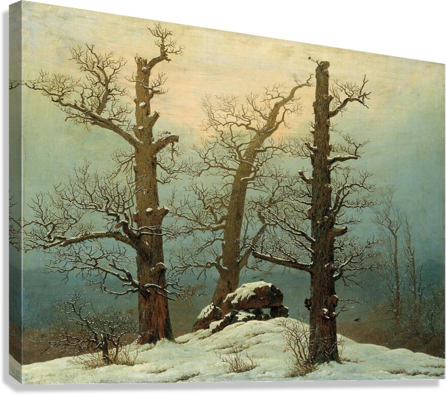 Cairn in Snow by Caspar David Friedrich [1774–1840] Canvas Print