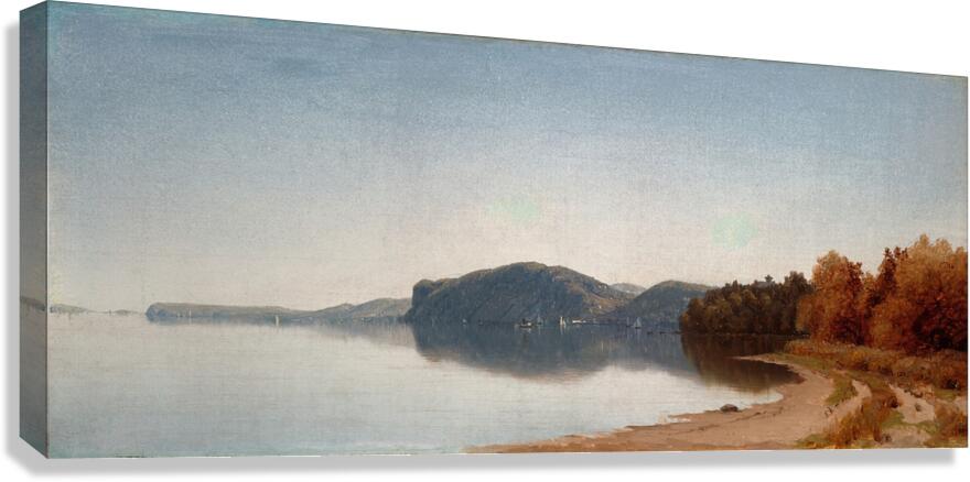 Hook Mountain. Near Nyack. On the Hudson [1866] by Sanford Robinson Gifford [1823–1880] Canvas Print