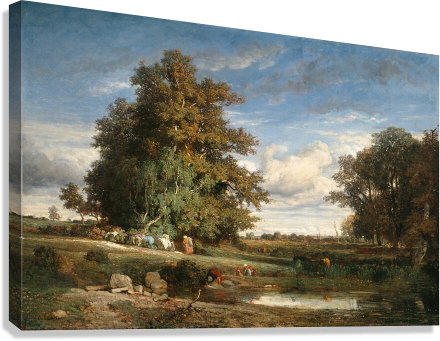 The Marsh [1840] by Constant Troyon [1810–1865] Canvas Print