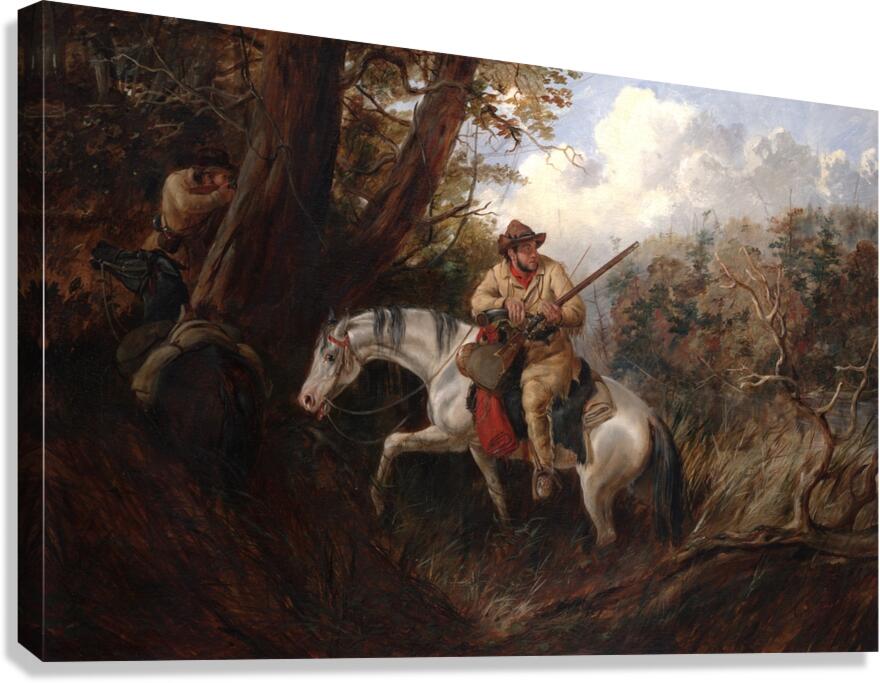 American Frontier Life [1852] by Arthur Fitzwilliam Tait [1819–1905] Canvas Print