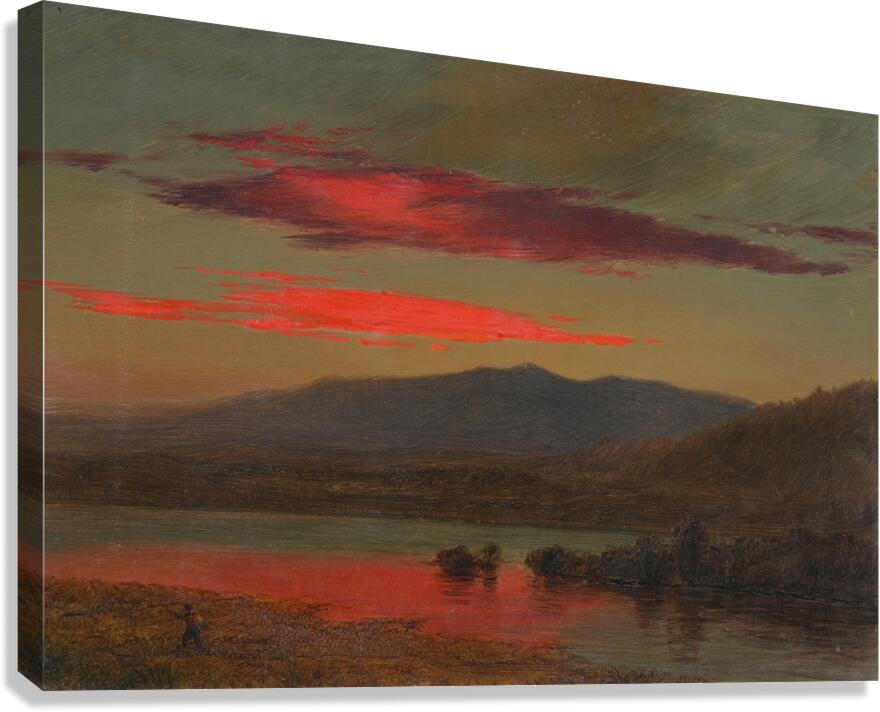 Sunset. Hudson. New York [1873] by Frederic Edwin Church [1826–1900] Canvas Print