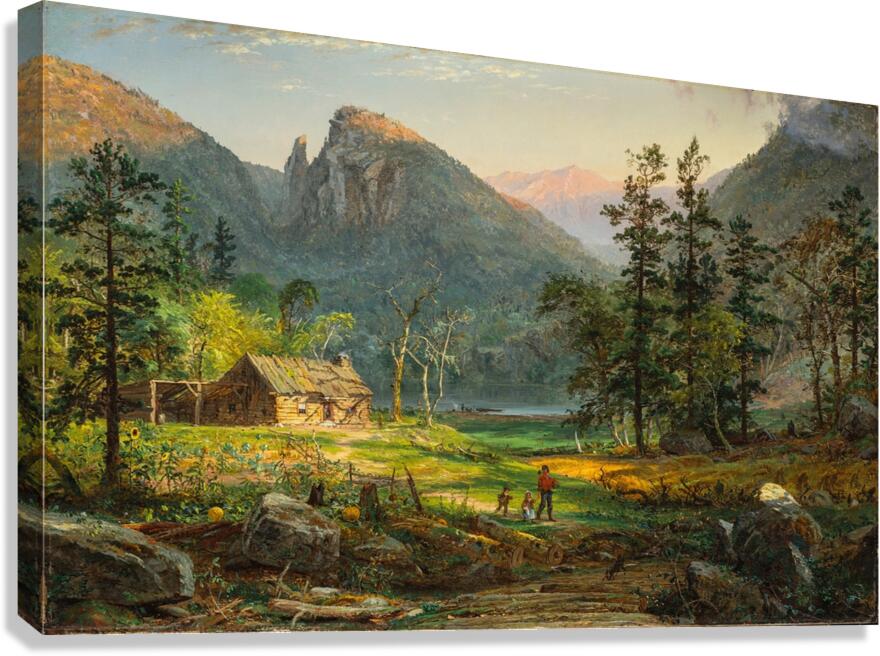 Pioneer’s Home. Eagle Cliff. White Mountains [1859] by Jasper Francis Cropsey [1823–1900] Canvas Print