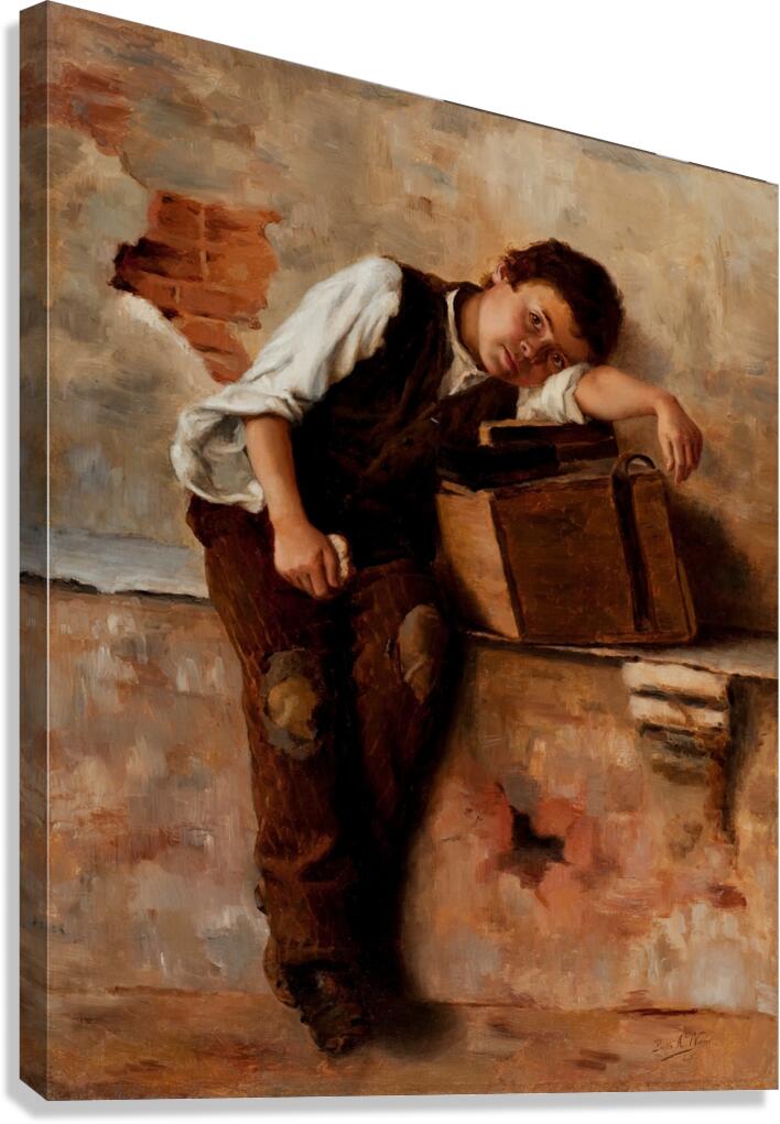 Homesick for Naples by Berthe Worms [1868–1937] Canvas Print