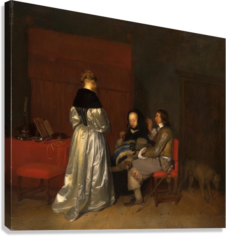 De vaderlijke vermaning [1824–1850] by Charles van Beveren [1809–1850] Canvas Print