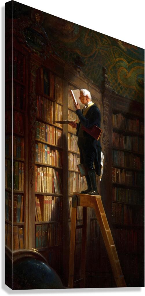 The Bookworm [circa 1851] by Carl Spitzweg [1808–1880] Canvas Print
